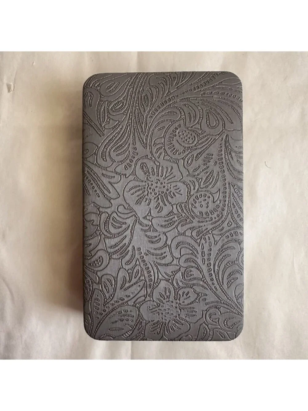 Trish McEvoy Hard Shell Cosmetic Case Makeup Brush Holder Clutch Floral Pockets